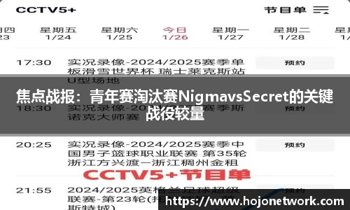 焦点战报：青年赛淘汰赛NigmavsSecret的关键战役较量